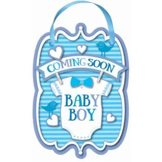 Baby Boy Coming Soon Sign
