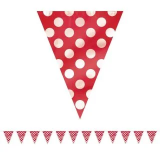 Red Dots 12' Flag Banner Decoration (Each)