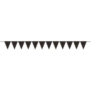 Mini Create Your Own Gold & Silver Polka Dots Pennant Banner