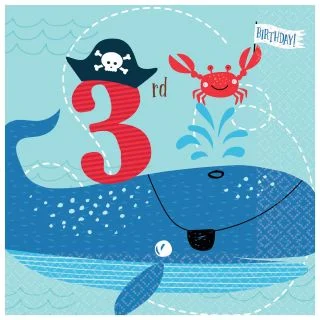 Ahoy 3rd Birthday Lunch Napkins (36)