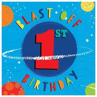 Blast Off 1st Birthday Lunch Napkins (16)