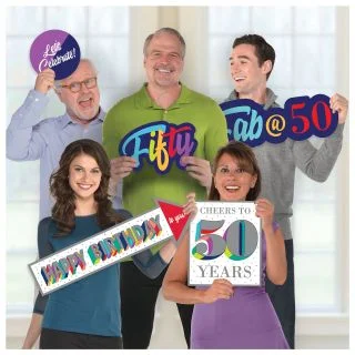 Here's to Your 50th Birthday Party Props