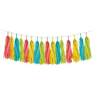 Iridescent 8ft Tissue Garland (1)