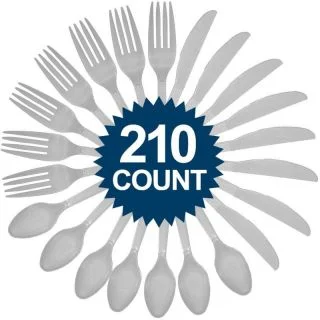 Silver Cutlery Set - Value Pack (210 Pack)