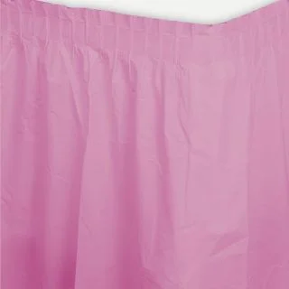 Pink Plastic Table Skirt