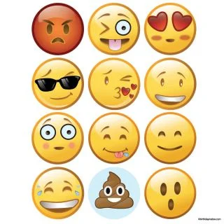 Emoji Faces Stickers (Sheet of 12)