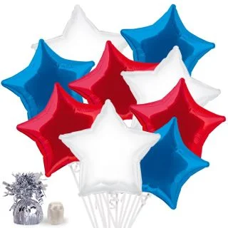 Red, White, and Blue Star Balloon Bouquet Kit