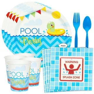 Pool Party Standard Tableware Kit (Serves 8)