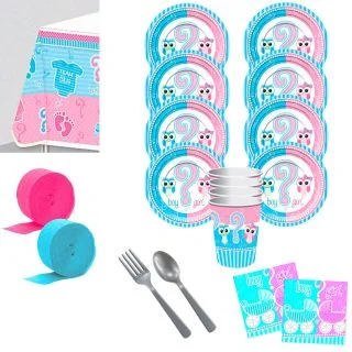 Gender Reveal Deluxe Tableware Kit (Serves 8)