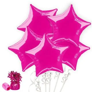 Bright Pink Star Balloon Bouquet Kit