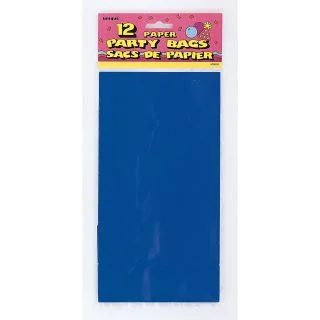 Blue Paper Favor Bags (12 Pack)