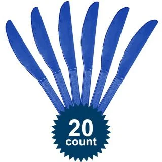 Blue Plastic Knives