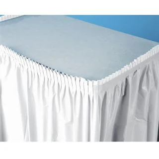White Plastic Table Skirt