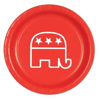 Red Republican Plates(8 Pack)