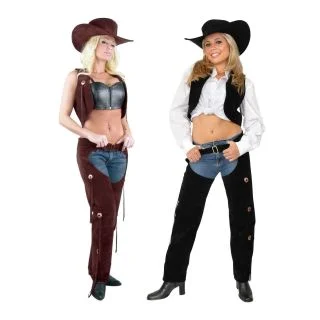 Ladies Chaps & Vest for Adults (Suede)