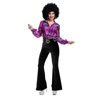 Adult 70'S Disco Pants Black Costume