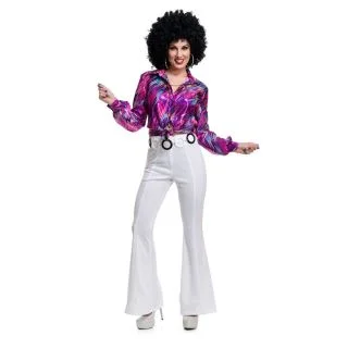 Adult 70'S Disco Pants White Costume
