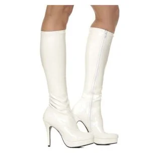 White Knee High Adult Boots