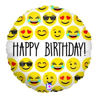 Emoji Birthday 18" Balloon