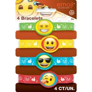 Emoji Stretchy Bracelets (4 Count)