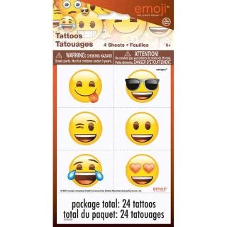 Emoji Tattoos (4 Sheets)