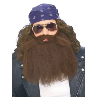 14In Brown Mustache And Beard Costume Kit