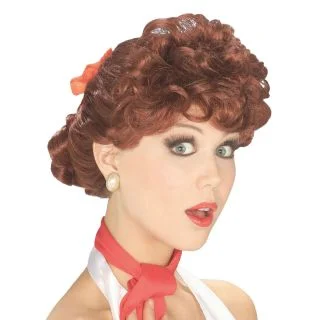 50s Housewife Auburn Wig