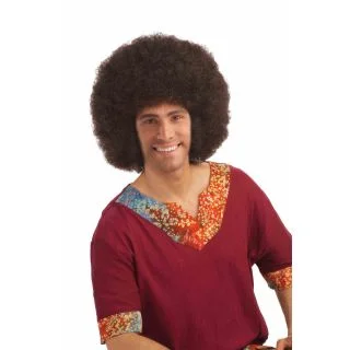Deluxe Jumbo Brown Afro Unisex Wig For Adults