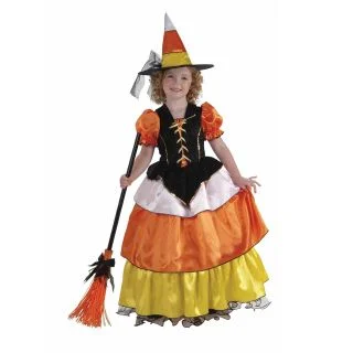 Candy Corn Girl's Witch Costume