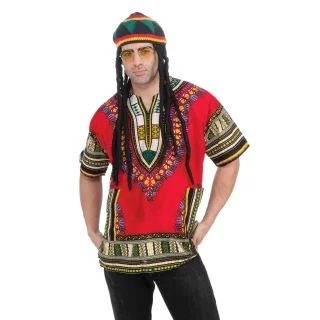 Hat Glasses And Hair Rasta Costume Set