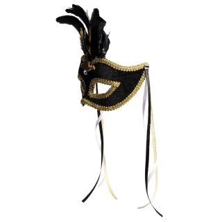 Midnight & Gold Venetian Mask