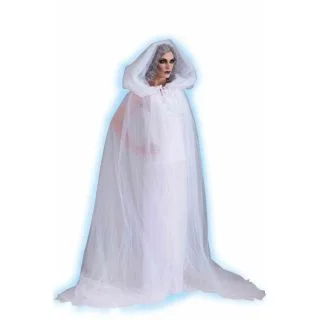 Womens Haunted Hooded Cape and Dress Costume