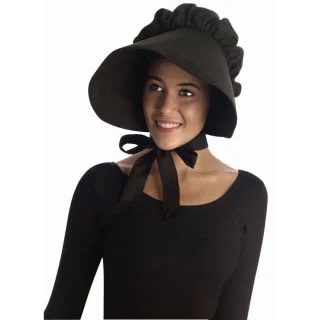 Womens Black Bonnet
