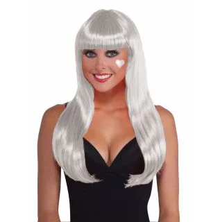 Long White Wig Accessory
