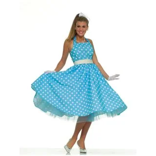 Women's Polka Dot Prom Dress Costume