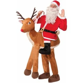 Santa Ride-A-Reindeer Adult Costume