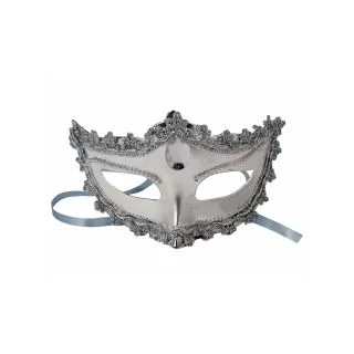 White Elegance Eye Mask with Ribbon Tie