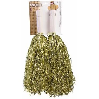 Gold Pom-Pom Set Costume Accessory