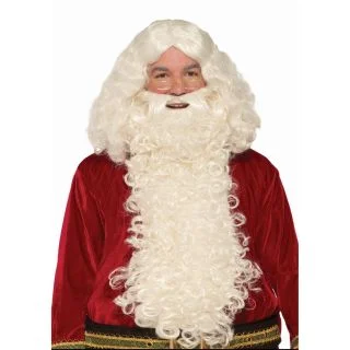 Santa Claus Deluxe Long Beard and Wig Set