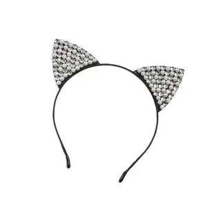 Shiny Rhinestone Cat Ears Headband