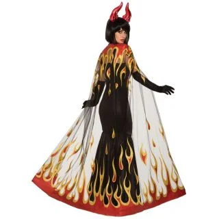 Devil Fire Cape For Adults