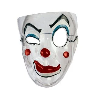 Adult's Transparent Clown Mask