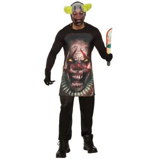 Horror Clown Apron And Mask Costume For Men