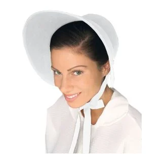 White Felt Bonnet