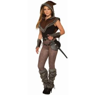 Fir-Trimmed Viking Hooded Capelet