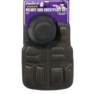 Police Chest Plate and Helmet Set