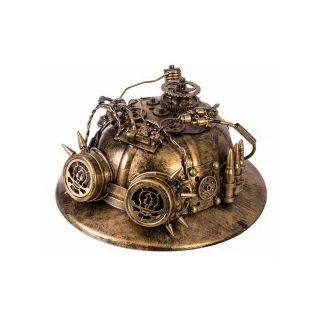 Steampunk Pith Helmet Gold Accessory