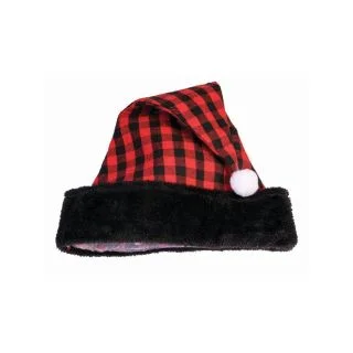 Buffalo Plaid Santa Hat
