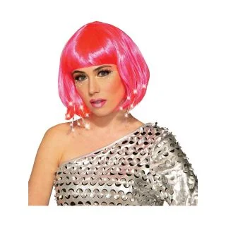 Adult Pink Light Up Wig