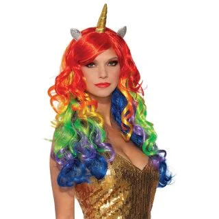 Adult Rainbow Unicorn Wig